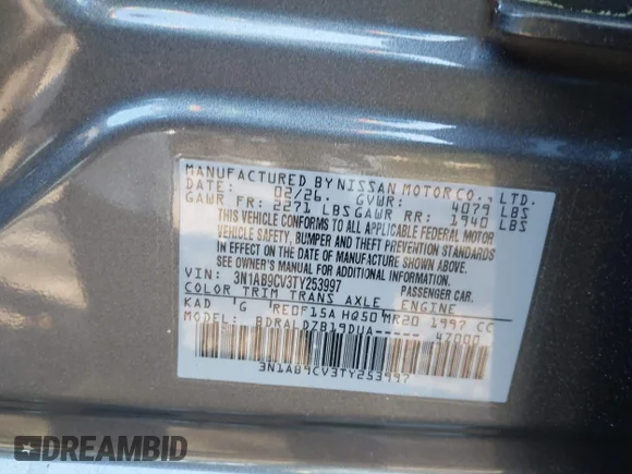 ✅ 2026 Nissan Sentra SV • VIN: 3N1AB9CV3TY253997 • Лот: 44954234. Опубліковано раніше на IAAI з пробігом 286 миль. Безкоштовний доступ до архіву аукціонних продажів зі США та докладний звіт про історію автомобіля на DreamBid. Зображення 9.