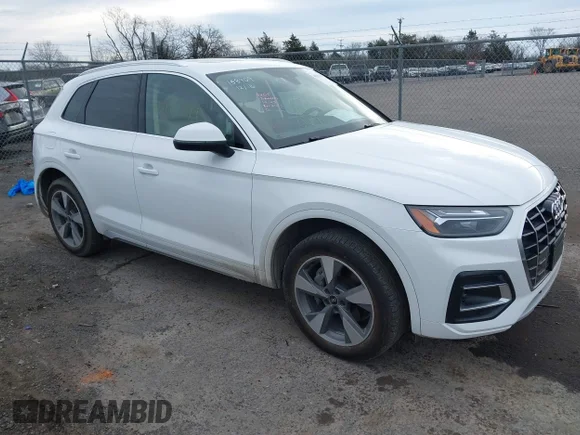 ✅ 2022 Audi Q5 Premium Plus • VIN: WA1BBAFY1N2083675 • Lot: 44110294. Listed on IAAI with 39,140 mi. Free auction sales archive from the USA and detailed vehicle history report at DreamBid. Image 1.