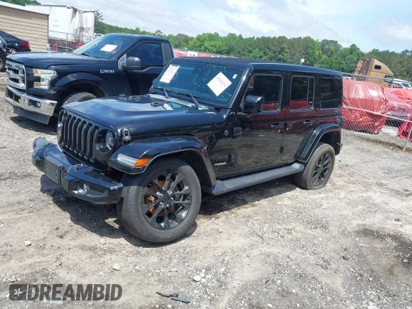 ✅ 2021 Jeep Wrangler Unlimited Sahara • VIN: 1C4HJXEN0MW862067 • Lot: 45244214. Wystawiony na IAAI z przebiegiem 54 190 mil. Bezpłatny archiwum sprzedaży aukcyjnych z USA i szczegółowy raport historii pojazdu na DreamBid. Zdjęcie 2.
