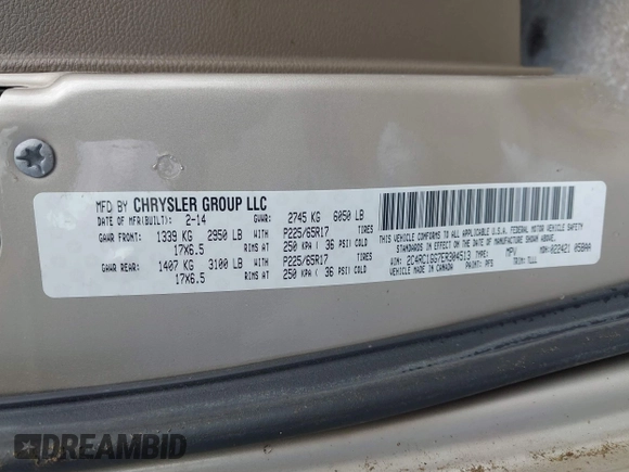 ✅ 2014 Chrysler Town & Country Limited • VIN: 2C4RC1GG7ER304513 • Lot: 45175140. Wystawiony na IAAI z przebiegiem 150 279 mil. Bezpłatny archiwum sprzedaży aukcyjnych z USA i szczegółowy raport historii pojazdu na DreamBid. Zdjęcie 9.