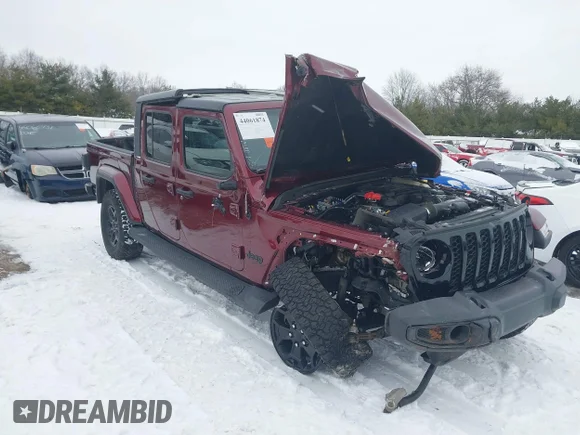 ✅ 2021 Jeep Gladiator 80th Anniversary • VIN: 1C6HJTAG4ML524017 • Лот: 44061874. Опубликован ранее на IAAI с пробегом 129 781 миль. Бесплатный доступ к архиву аукционных продаж из США и подробный отчёт об истории автомобиля на DreamBid. Изображение 1.
