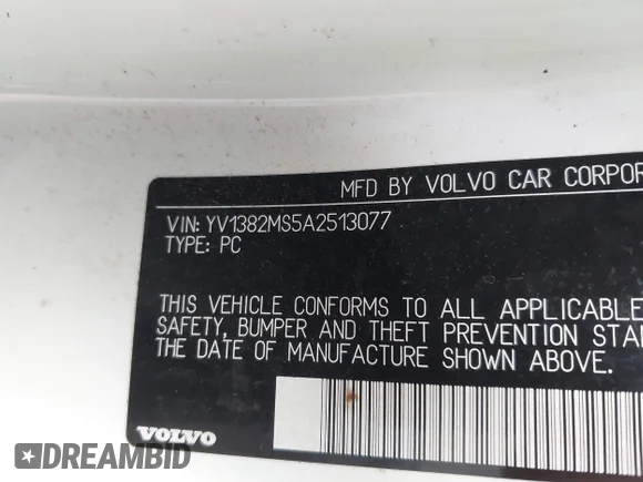 ✅ 2010 Volvo S40 • VIN: YV1382MS5A2513077 • Лот: 43572074. Опубліковано раніше на IAAI з пробігом 169 492 миль. Безкоштовний доступ до архіву аукціонних продажів зі США та докладний звіт про історію автомобіля на DreamBid. Зображення 9.