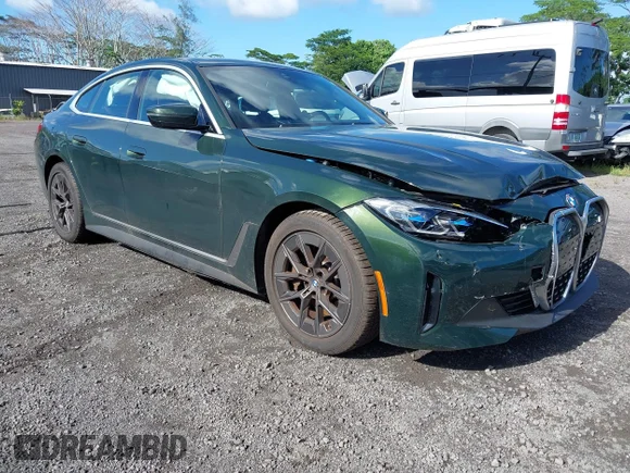 ✅ 2023 BMW i4 eDrive40 • VIN: WBY73AW08PFP99468 • Lot: 44417119. Listed on IAAI with 38,744 mi. Free auction sales archive from the USA and detailed vehicle history report at DreamBid. Image 1.