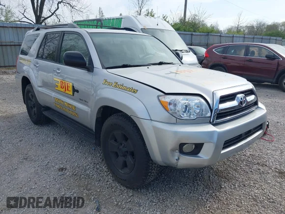 ✅ 2007 Toyota 4Runner SR5 • VIN: JTEBU14RX78091314 • Лот: 44847369. Опубликован ранее на IAAI с пробегом 176 831 миль. Бесплатный доступ к архиву аукционных продаж из США и подробный отчёт об истории автомобиля на DreamBid. Изображение 1.