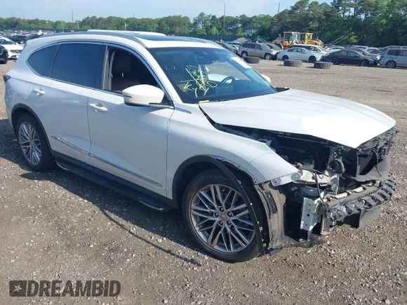 ✅ 2022 Acura MDX Advance • VIN: 5J8YE1H82NL022819 • Lot: 45317009. Listed on IAAI with 25,335 mi. Free auction sales archive from the USA and detailed vehicle history report at DreamBid. Image 1.