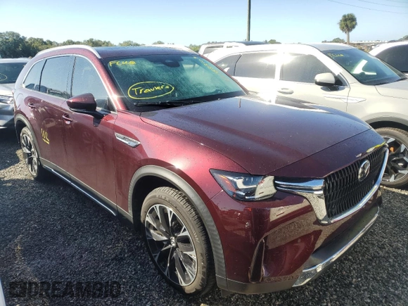 ✅ 2024 Mazda CX-90 Premium • VIN: JM3KKDHA2R1140735 • Lot: 74883104. Listed on Copart with 7,608 mi. Free auction sales archive from the USA and detailed vehicle history report at DreamBid. Image 4.