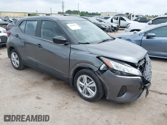 ✅ 2021 Nissan Kicks S • VIN: 3N1CP5BV7ML552234 • Lot: 44996282. Listed on IAAI with 56,547 mi. Free auction sales archive from the USA and detailed vehicle history report at DreamBid. Image 1.