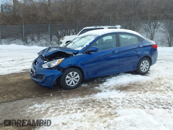 ✅ 2017 Hyundai Accent SE • VIN: KMHCT4AE8HU205555 • Lot: 44207414. Listed on IAAI with 62,111 mi. Free auction sales archive from the USA and detailed vehicle history report at DreamBid. Image 2.