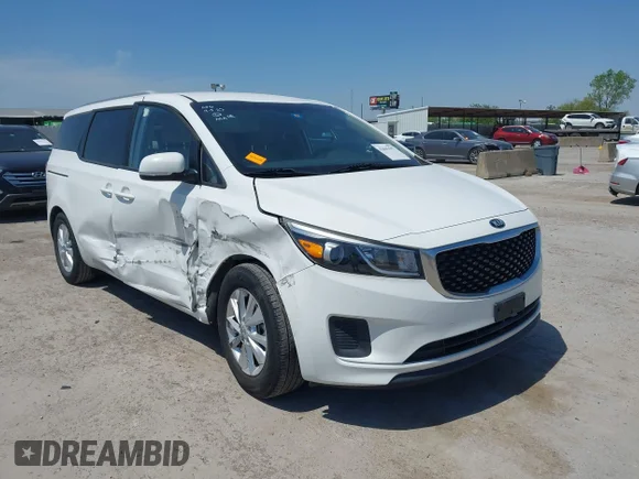 ✅ 2016 Kia Sedona LX • VIN: KNDMB5C1XG6132512 • Lot: 42041597. Wystawiony na IAAI z przebiegiem 125 164 mil. Bezpłatny archiwum sprzedaży aukcyjnych z USA i szczegółowy raport historii pojazdu na DreamBid. Zdjęcie 1.
