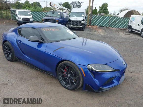 ✅ 2024 Toyota Supra 3.0 • VIN: WZ1DB0G04RW067813 • Lot: 43248039. Listed on IAAI with 8,910 mi. Free auction sales archive from the USA and detailed vehicle history report at DreamBid. Image 1.
