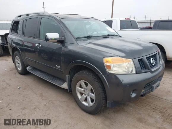 ✅ 2008 Nissan Armada LE • VIN: 5N1AA08C48N633028 • Lot: 43753756. Wystawiony na IAAI z przebiegiem 162 999 mil. Bezpłatny archiwum sprzedaży aukcyjnych z USA i szczegółowy raport historii pojazdu na DreamBid. Zdjęcie 1.