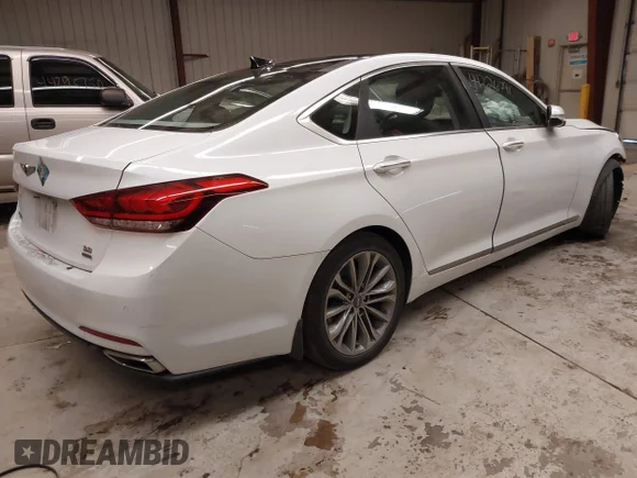 ✅ 2017 Genesis G80 3.8L • VIN: KMHGN4JE9HU172819 • Лот: 44226790. Опубліковано раніше на IAAI з пробігом 114 265 миль. Безкоштовний доступ до архіву аукціонних продажів зі США та докладний звіт про історію автомобіля на DreamBid. Зображення 4.