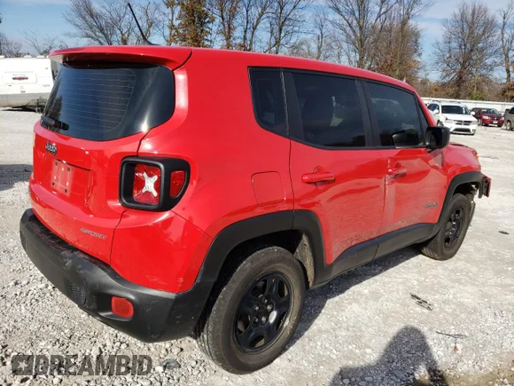 ✅ 2017 Jeep Renegade Sport • VIN: ZACCJBAB8HPE58428 • Lot: 67801482. Wystawiony na Copart z przebiegiem 82 599 mil. Bezpłatny archiwum sprzedaży aukcyjnych z USA i szczegółowy raport historii pojazdu na DreamBid. Zdjęcie 3.