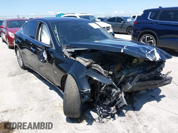✅ 2018 Infiniti Q50 Luxe • VIN: JN1EV7AP4JM353334 • Лот: 45243281. Опубликован ранее на IAAI с пробегом 129 720 миль. Бесплатный доступ к архиву аукционных продаж из США и подробный отчёт об истории автомобиля на DreamBid. Изображение 1.