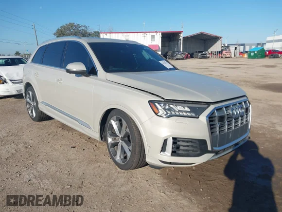 ✅ 2021 Audi Q7 Prestige • VIN: WA1VXAF72MD036096 • Лот: 44323333. Опубликован ранее на IAAI с пробегом 97 672 миль. Бесплатный доступ к архиву аукционных продаж из США и подробный отчёт об истории автомобиля на DreamBid. Изображение 1.