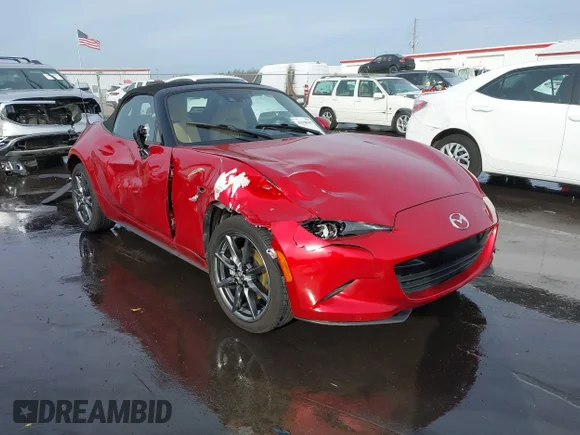 ✅ 2016 Mazda MX-5 Miata Grand Touring • VIN: JM1NDAD77G0100856 • Lot: 43948197. Listed on IAAI with 93,642 mi. Free auction sales archive from the USA and detailed vehicle history report at DreamBid. Image 1.