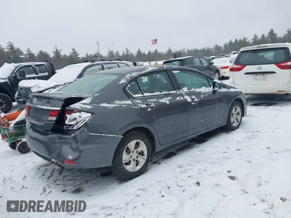 ✅ 2013 Honda Civic LX • VIN: 2HGFB2F57DH581941 • Lot: 44504169. Listed on IAAI with 174,321 mi. Free auction sales archive from the USA and detailed vehicle history report at DreamBid. Image 4.