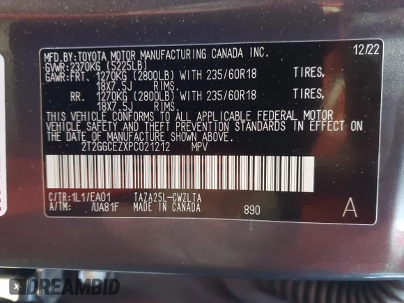 ✅ 2023 Lexus NX 350 Premium • VIN: 2T2GGCEZXPC021212 • Лот: 44284062. Опубліковано раніше на IAAI з пробігом 16 841 миль. Безкоштовний доступ до архіву аукціонних продажів зі США та докладний звіт про історію автомобіля на DreamBid. Зображення 9.