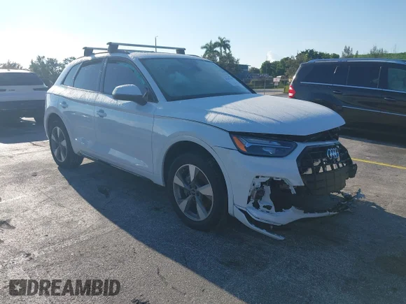 ✅ 2025 Audi Q5 Premium Plus • VIN: WA1BBAFY4S2026494 • Lot: 43227329. Listed on IAAI with Not provided. Free auction sales archive from the USA and detailed vehicle history report at DreamBid. Image 1.