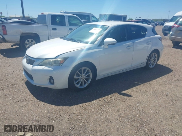 ✅ 2012 Lexus CT 200h Premium • VIN: JTHKD5BH1C2085287 • Lot: 44617799. Listed on IAAI with 177,526 mi. Free auction sales archive from the USA and detailed vehicle history report at DreamBid. Image 2.