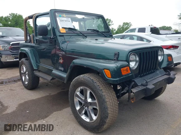 ✅ 1999 Jeep Wrangler Sahara • VIN: 1J4FY49S6XP495962 • Лот: 44970594. Опубликован ранее на IAAI с пробегом 132 182 миль. Бесплатный доступ к архиву аукционных продаж из США и подробный отчёт об истории автомобиля на DreamBid. Изображение 1.