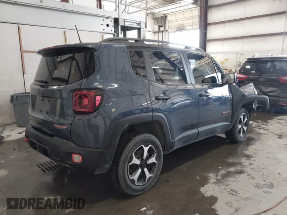 ✅ 2021 Jeep Renegade Trailhawk • VIN: ZACNJDC14MPN31892 • Lot: 44908538. Wystawiony na IAAI z przebiegiem 40 577 mil. Bezpłatny archiwum sprzedaży aukcyjnych z USA i szczegółowy raport historii pojazdu na DreamBid. Zdjęcie 4.