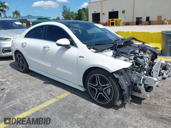 ✅ 2023 Mercedes-Benz CLA 35 AMG • VIN: W1K5J5BB3PN415329 • Лот: 42803125. Опубликован ранее на IAAI с пробегом 609 миль. Бесплатный доступ к архиву аукционных продаж из США и подробный отчёт об истории автомобиля на DreamBid. Изображение 1.