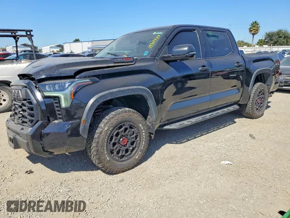 ✅ 2023 Toyota Tundra TRD Pro Hybrid • VIN: 5TFPC5DB4PX024592 • Lot: 79307525. Listed on Copart with 42,354 mi. Free auction sales archive from the USA and detailed vehicle history report at DreamBid. Image 1.