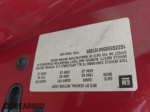 ✅ 2006 Pontiac G6 6-Cyl • VIN: 1G2ZG558564157205 • Lot: 42489171. Wystawiony na IAAI z przebiegiem Nie podano. Bezpłatny archiwum sprzedaży aukcyjnych z USA i szczegółowy raport historii pojazdu na DreamBid. Zdjęcie 9.