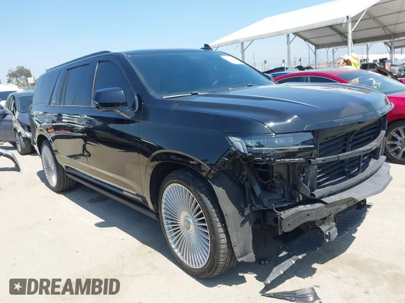 ✅ 2023 Cadillac Escalade ESV 4WD Sport • VIN: 1GYS4PKLXPR204558 • Лот: 44798036. Опубликован ранее на IAAI с пробегом 55 490 миль. Бесплатный доступ к архиву аукционных продаж из США и подробный отчёт об истории автомобиля на DreamBid. Изображение 1.