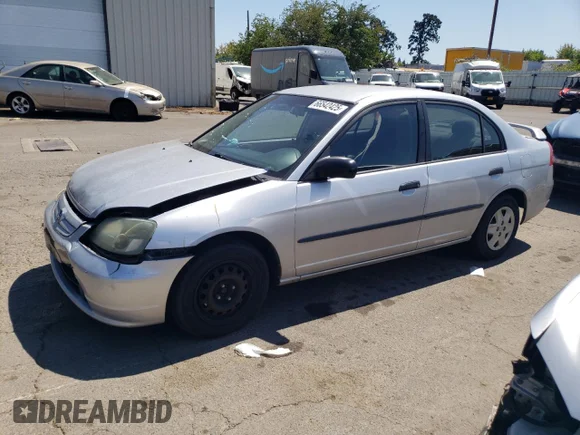 ✅ 2003 Honda Civic DX • VIN: 2HGES15133H595368 • Lot: 66542425. Listed on Copart with 216,307 mi. Free auction sales archive from the USA and detailed vehicle history report at DreamBid. Image 1.