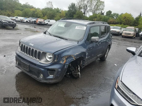 ✅ 2020 Jeep Renegade Limited • VIN: ZACNJBD12LPL90662 • Lot: 81660665. Wystawiony na Copart z przebiegiem 114 770 mil. Bezpłatny archiwum sprzedaży aukcyjnych z USA i szczegółowy raport historii pojazdu na DreamBid. Zdjęcie 1.