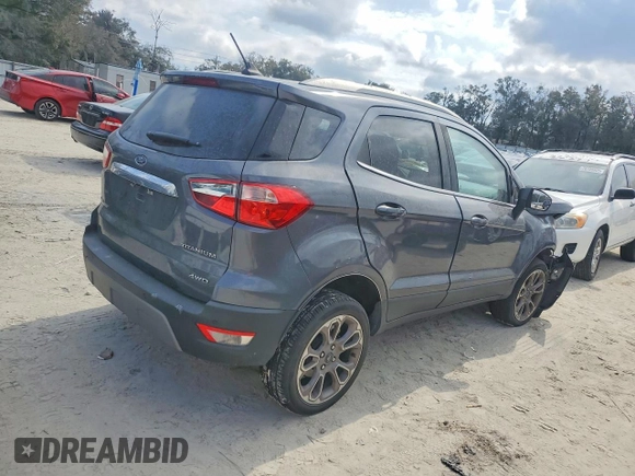 ✅ 2020 Ford EcoSport Titanium • VIN: MAJ6S3KL6LC354515 • Lot: 76987205. Wystawiony na Copart z przebiegiem 84 881 mil. Bezpłatny archiwum sprzedaży aukcyjnych z USA i szczegółowy raport historii pojazdu na DreamBid. Zdjęcie 3.