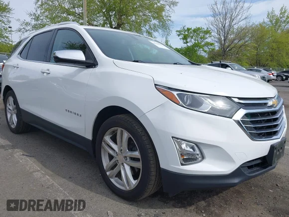 ✅ 2019 Chevrolet Equinox Premier • VIN: 3GNAXPEX7KS635217 • Lot: 44964828. Listed on IAAI with 93,496 mi. Free auction sales archive from the USA and detailed vehicle history report at DreamBid. Image 1.