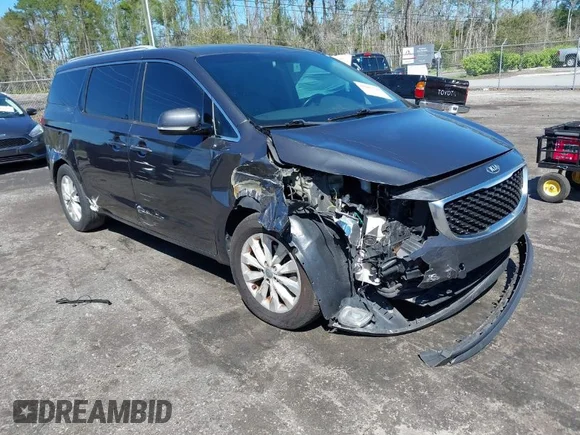 ✅ 2015 Kia Sedona EX • VIN: KNDMC5C16F6020236 • Lot: 41805718. Wystawiony na IAAI z przebiegiem 155 176 mil. Bezpłatny archiwum sprzedaży aukcyjnych z USA i szczegółowy raport historii pojazdu na DreamBid. Zdjęcie 1.