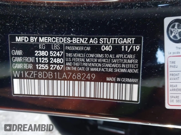 ✅ 2020 Mercedes-Benz E 350 • VIN: W1KZF8DB1LA768249 • Lot: 44205603. Wystawiony na IAAI z przebiegiem 40 543 mil. Bezpłatny archiwum sprzedaży aukcyjnych z USA i szczegółowy raport historii pojazdu na DreamBid. Zdjęcie 9.
