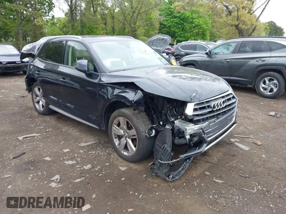 ✅ 2018 Audi Q5 Premium • VIN: WA1ANAFY0J2062068 • Lot: 45113000. Listed on IAAI with 131,957 mi. Free auction sales archive from the USA and detailed vehicle history report at DreamBid. Image 1.