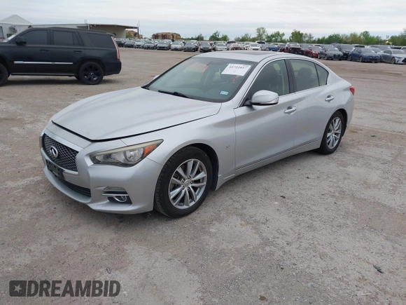 ✅ 2014 Infiniti Q50 • VIN: JN1BV7AP4EM679384 • Lot: 44722857. Listed on IAAI with 204,439 mi. Free auction sales archive from the USA and detailed vehicle history report at DreamBid. Image 2.