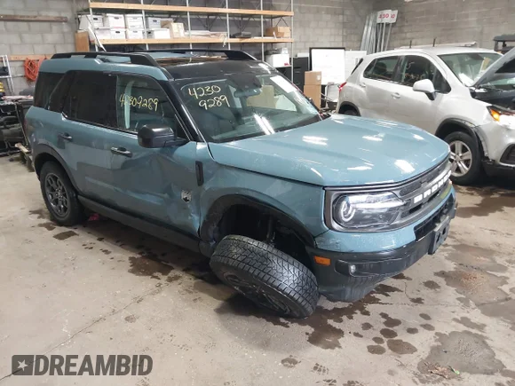 ✅ 2021 Ford Bronco Sport Big Bend • VIN: 3FMCR9B63MRA37571 • Lot: 42309289. Wystawiony na IAAI z przebiegiem 40 733 mil. Bezpłatny archiwum sprzedaży aukcyjnych z USA i szczegółowy raport historii pojazdu na DreamBid. Zdjęcie 1.