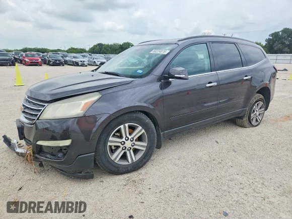 ✅ 2015 Chevrolet Traverse LT • VIN: 1GNKRGKDXFJ155270 • Lot: 58224876. Listed on Copart with Not provided. Free auction sales archive from the USA and detailed vehicle history report at DreamBid. Image 1.