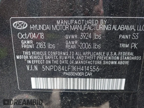 ✅ 2019 Hyundai Elantra SEL • VIN: 5NPD84LF1KH414556 • Лот: 45045396. Опубліковано раніше на IAAI з пробігом 107 780 миль. Безкоштовний доступ до архіву аукціонних продажів зі США та докладний звіт про історію автомобіля на DreamBid. Зображення 9.