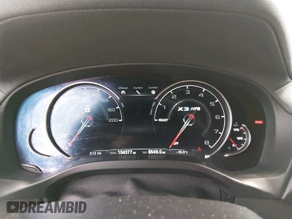 ✅ 2020 BMW X3 M • VIN: 5YMTS0C08LLT10118 • Lot: 45323827. Listed on IAAI with 104,377 mi. Free auction sales archive from the USA and detailed vehicle history report at DreamBid. Image 7.