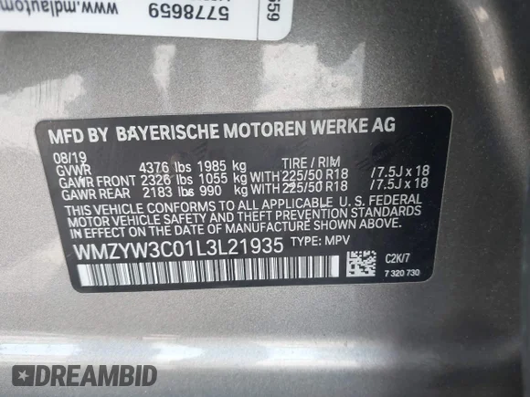 ✅ 2020 MINI Countryman Cooper • VIN: WMZYW3C01L3L21935 • Lot: 42790121. Wystawiony na IAAI z przebiegiem 77 072 mil. Bezpłatny archiwum sprzedaży aukcyjnych z USA i szczegółowy raport historii pojazdu na DreamBid. Zdjęcie 9.