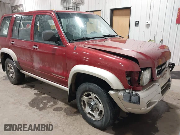 ✅ 1998 Isuzu Trooper S • VIN: JACDJ58X0W7908962 • Lot: 44549119. Listed on IAAI with 183,783 mi. Free auction sales archive from the USA and detailed vehicle history report at DreamBid. Image 1.