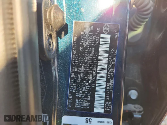 ✅ 2021 Toyota Camry XSE • VIN: 4T1K61BK8MU047329 • Lot: 53112126. Wystawiony na Copart z przebiegiem 38 654 mil. Bezpłatny archiwum sprzedaży aukcyjnych z USA i szczegółowy raport historii pojazdu na DreamBid. Zdjęcie 12.