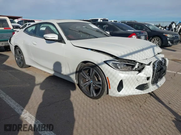 ✅ 2022 BMW 4 Series 430i • VIN: WBA53AP09NCJ61703 • Lot: 43691829. Listed on IAAI with 18,304 mi. Free auction sales archive from the USA and detailed vehicle history report at DreamBid. Image 1.