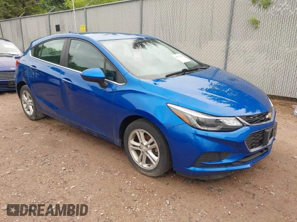 ✅ 2017 Chevrolet Cruze LT • VIN: 3G1BE6SM7HS545946 • Lot: 45271268. Listed on IAAI with 117,430 mi. Free auction sales archive from the USA and detailed vehicle history report at DreamBid. Image 1.