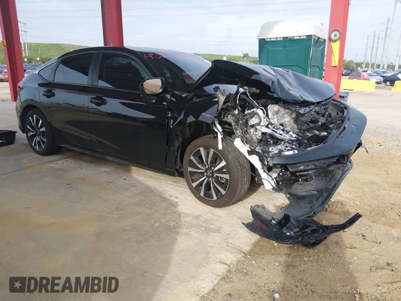 ✅ 2024 Honda Civic EX-L • VIN: 19XFL1H77RE028178 • Lot: 45226924. Listed on IAAI with 52,880 mi. Free auction sales archive from the USA and detailed vehicle history report at DreamBid. Image 1.