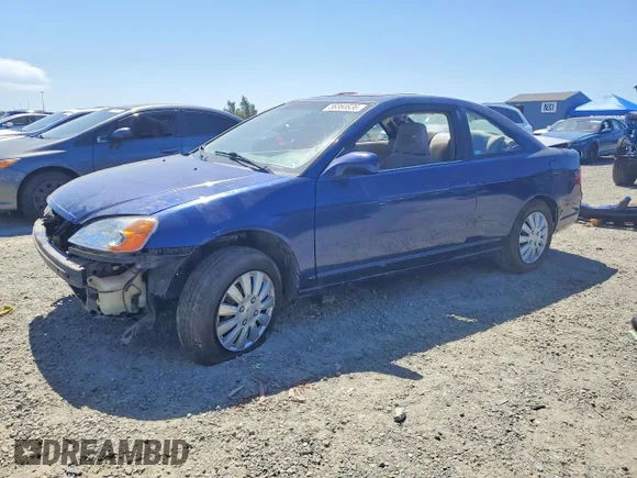✅ 2001 Honda Civic EX • VIN: 1HGEM21901L062759 • Lot: 56360836. Listed on Copart with Not provided. Free auction sales archive from the USA and detailed vehicle history report at DreamBid. Image 1.