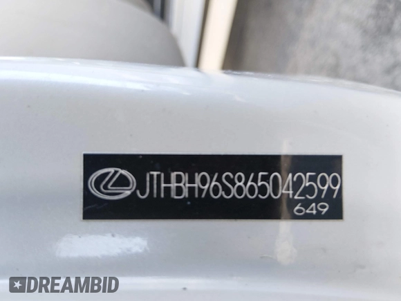 ✅ 2006 Lexus GS 300 • VIN: JTHBH96S865042599 • Lot: 45003346. Listed on IAAI with 159,973 mi. Free auction sales archive from the USA and detailed vehicle history report at DreamBid. Image 9.